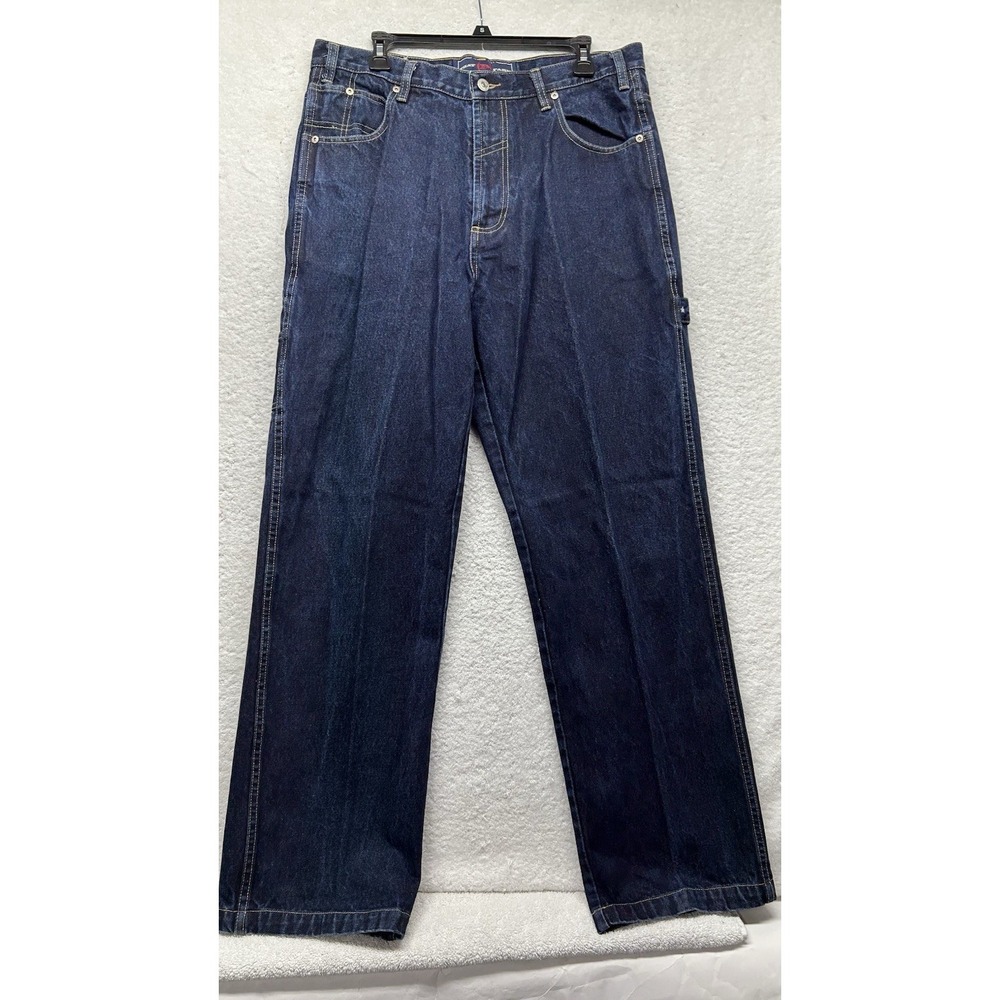 Phat Farm Mens Size 34X34 Blue Denim Vintage Carpenter Jeans (U6)